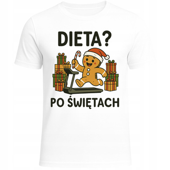 Koszulka Świąteczna z Piernikiem Dieta Po Świętach Humor Super Prezent