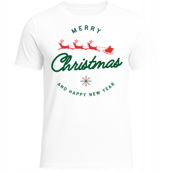 Koszulka Świąteczna Merry Christmas Renifery Prezent Boże Narodzenie
