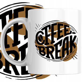 Kubek Nadruk Coffee Break Kawa Przerwa Do Pracy Biura Upominek Na Prezent