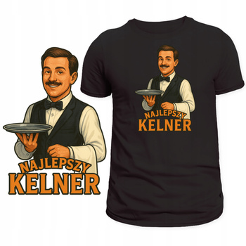 Koszulka Dla Kelnera Świetny Nadruk Najlepszy Kelner HIT Super Prezent