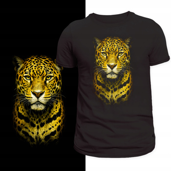 T-Shirt Męski Świetny Nadruk Koszulka Motyw Jaguar 3D HD Super Prezent S