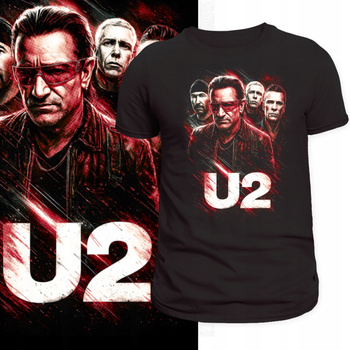 Koszulka U2 Rock Bono Klasyk Lata 80 Legenda Nadruk T-Shirt Prezent