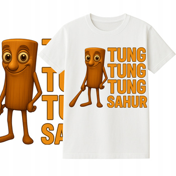 T-Shirt Dziecięcy Koszulka Brainrot Tung Tung Tung Sahur Prezent