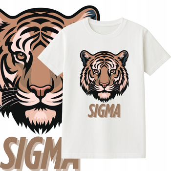 T-Shirt Dziecięcy Koszulka Sigma Tygrys Alfa Śmieszny Prezent