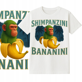 T-Shirt Dziecięcy Koszulka Brainrot Shimpanzini Bananini Prezent