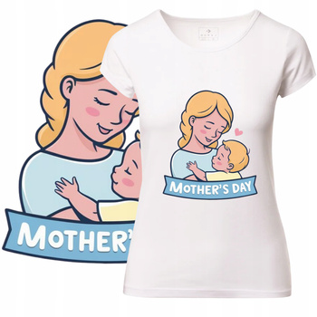 T-Shirt Damski Koszulka Nadruk MOTHER`S DAY Dzień Matki Prezent Bawełna