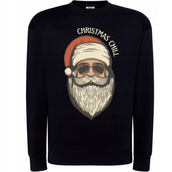 Bluza Świąteczna Christmas Chill Modny Mikołaj w Okularach Prezent HIT