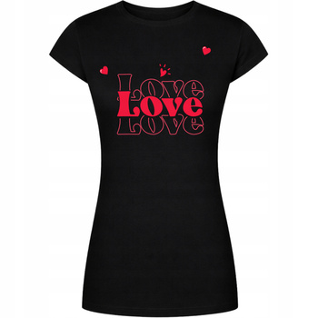 Koszulka Na Walentynki Nadruk LOVE Super Prezent Dla Drugiej Połówki