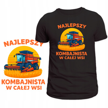 T-Shirt dla Rolnika Męska Koszulka Zabawny Nadruk Lato Żniwa Prezent