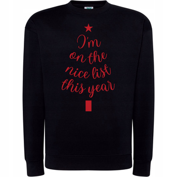 Bluza Świąteczna Prezent Choinka Nadruk Super Elegancka Święta Gwiazdka