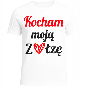 Koszulka Na Walentynki Super Śmieszny Nadruk Kocham Moją Zołzę Prezent
