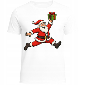 Koszulka Świąteczna z Nadrukiem Mikołaj Jordan Super Prezent na Święta