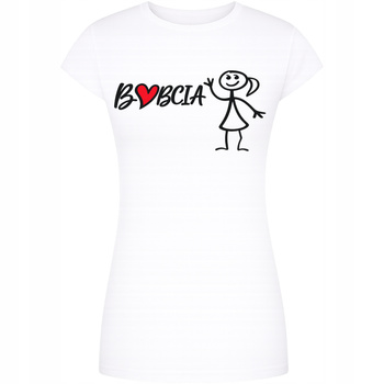 Koszulka Na Dzień Babci Z Nadrukiem Babcia Serduszko Super na Prezent