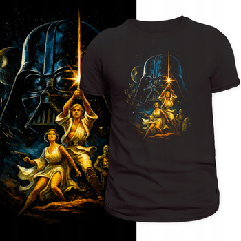 Koszulka Gwiezdne Wojny Star Wars Film Nadruk HD T-Shirt na Prezent