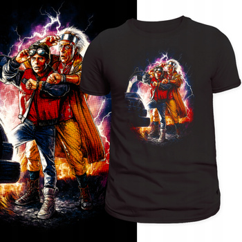 Koszulka Powrót do Przyszłości Film Klasyk Nadruk HD T-Shirt Prezent