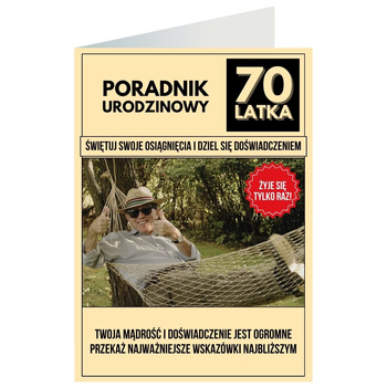 Kartka okolicznościowa - Poradnik, 70 lat