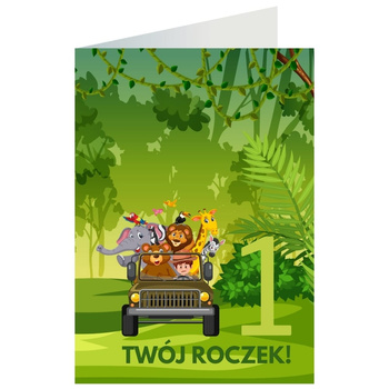 Kartka okolicznościowa - Roczek, safari