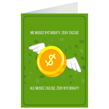 Kartka okolicznościowa - Latająca moneta