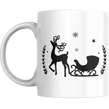 Kubek Na Święta Gwiazdkę Prezent na Mikołaja Mikołajki Sanie z Reniferem