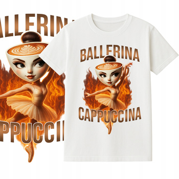 T-Shirt Dziecięcy Koszulka Brainrot Balerina Capucina Prezent