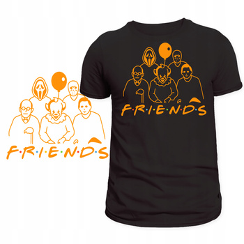 Koszulka na Halloween Motyw Friends Świetny Nadruk Super HIT na Imprezę