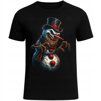 Koszulka Świąteczna Bałwan Horror Groźny Snowman Super Prezent Święta