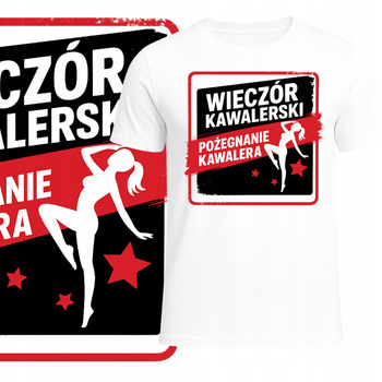 T-Shirt Męski Koszulka Nadruk na Wieczór Kawalerski Pożegnanie HIT