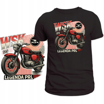 T-Shirt Męski Koszulka Super Nadruk WSK Legenda PRL Motor HIT Prezent