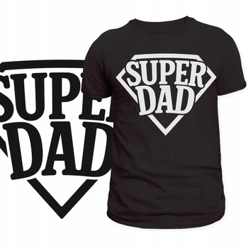 T-Shirt Męski Koszulka Nadruk SUPER DAD Superbohater Prezent Dzień Ojca