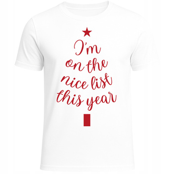 Koszulka z Nadrukiem Świąteczna Super Prezent Boże Narodzenie Choinka