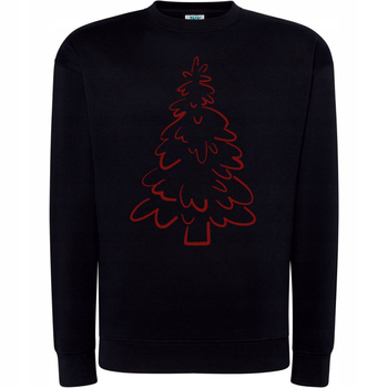 Bluza Świąteczna z Nadrukiem Choinka Minimalistyczny Wzór Super Prezent
