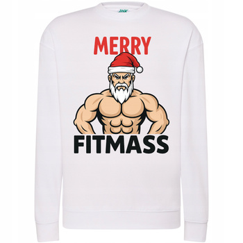 Bluza Świąteczna Zabawna Merry Fitmass Siłownia Prezent dla Trenujących