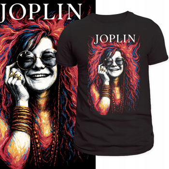 Koszulka Joplin Janis Rock Blues Nadruk HD Prezent Muzyka Koncert