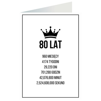 Kartka okolicznościowa - 80 Lat, licznik