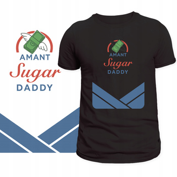 T-Shirt Męski Koszulka Śmieszny Nadruk Sugar Daddy Prezent Dzień Ojca