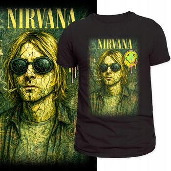 Koszulka Nirvana Kurt Cobain Rock Grunge Koncert Nadruk HD Prezent