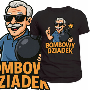 Koszulka Dla Dziadka Bombowy Dziadek Bomba Śmieszny Nadruk Prezent