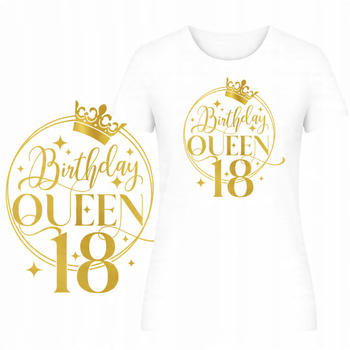 T-Shirt Damski Koszulka Super Nadruk Osiemnastka Prezent 18 Urodziny
