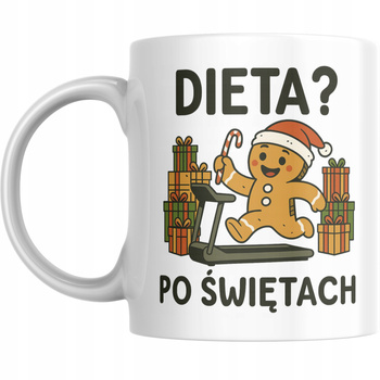 Kubek Na Święta Gwiazdkę Prezent Boże Narodzenie Mikołajki Dieta Śmieszne
