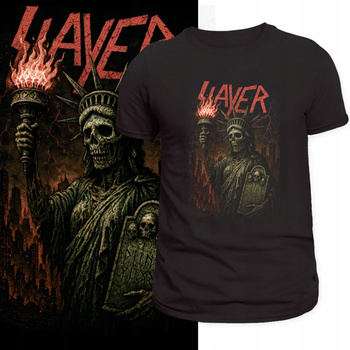 Koszulka Slayer Thrash Heavy Metal Pentagram Koncert Nadruk HD Prezent