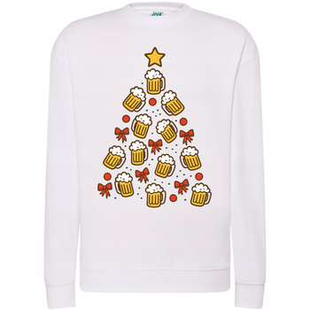 Bluza Świąteczna Zabawna Choinka z Piwa Idealna na Prezent dla Piwosza