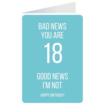 Kartka okolicznościowa - Bad news, 18 lat