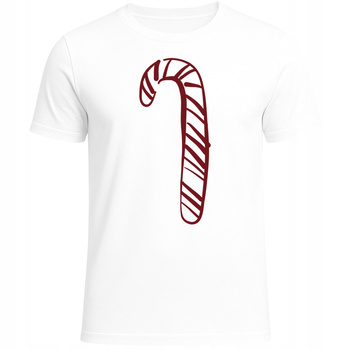 Koszulka Świąteczna Laska Cukrowa Nadruk Super Prezent Boże Narodzenie