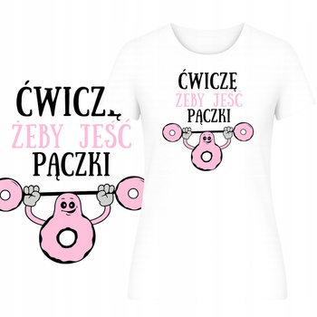 T-Shirt Damski Koszulka Zabawny Nadruk Super Prezent dla Sportowczyni