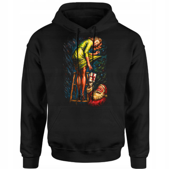 Bluza Świąteczna Męska Mikołaj Śmieszny Nadruk 3D Prezent Bawełna