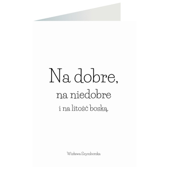 Kartka okolicznościowa - Na dobre