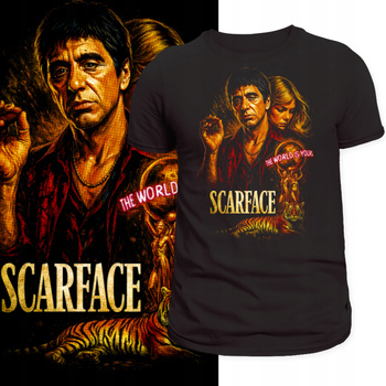 Koszulka Scarface Człowiek z Blizną Film Nadruk HD T-Shirt Prezent