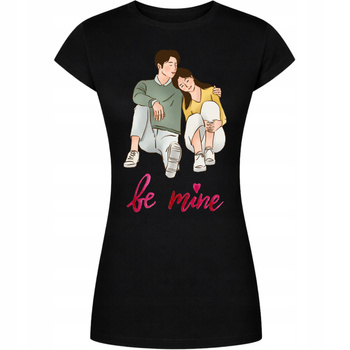 Koszulka Na Walentynki Super Nadruk BE MINE Prezent Dla Drugiej Połówki