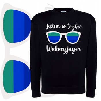 Bluza Unisex Dresowa Miękka Nadruk Tryb Wakacyjny Wakacje Lato Prezent