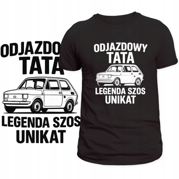 T-Shirt Męski Koszulka Nadruk Odjazdowy Tata Auto Prezent na Dzień Ojca
